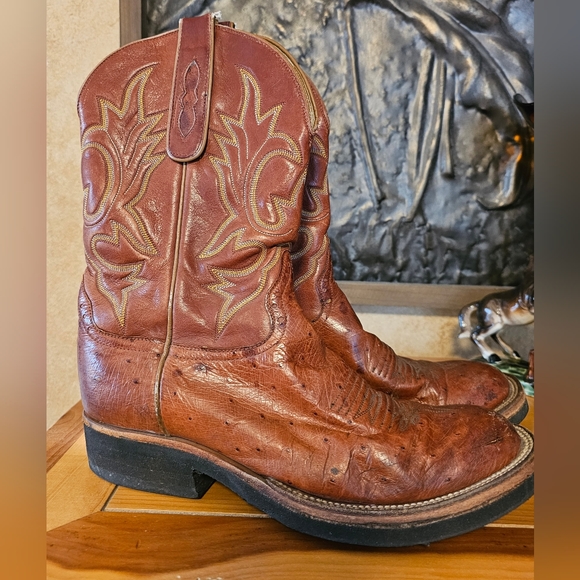 Men's Smooth Ostrich Boots - Picture 2 of 7